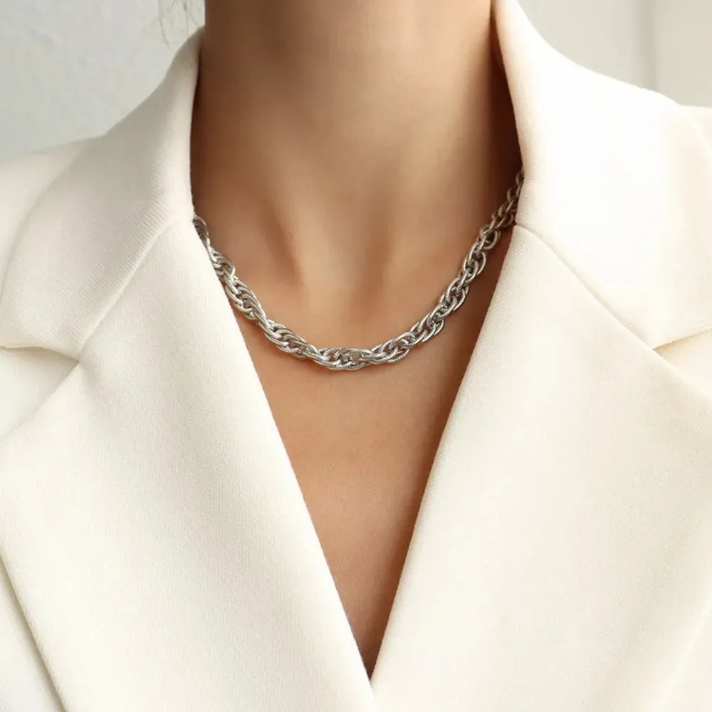 Titanium Steel Chain Necklace sold by Gigi Laurent product image thumbnail 5