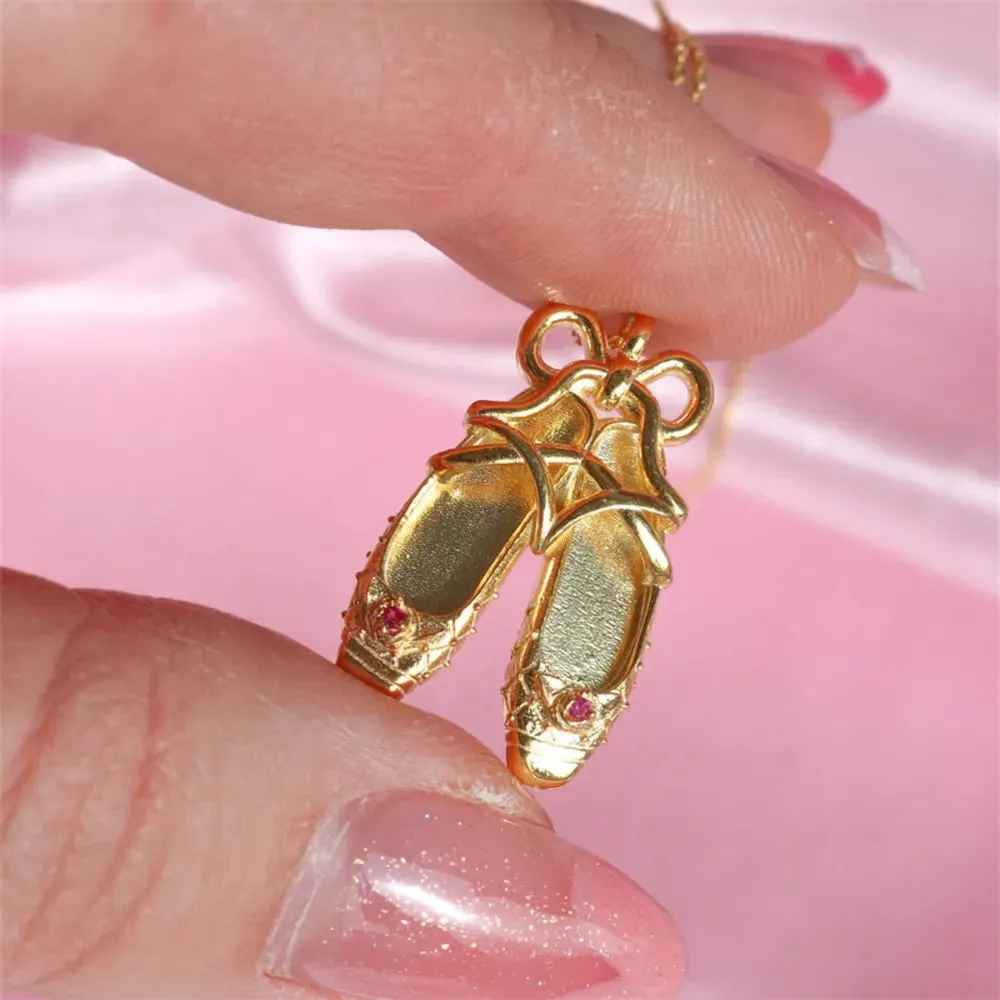 Copper Ballet Shoe Pendant Necklace sold by Gigi Laurent product image thumbnail 3