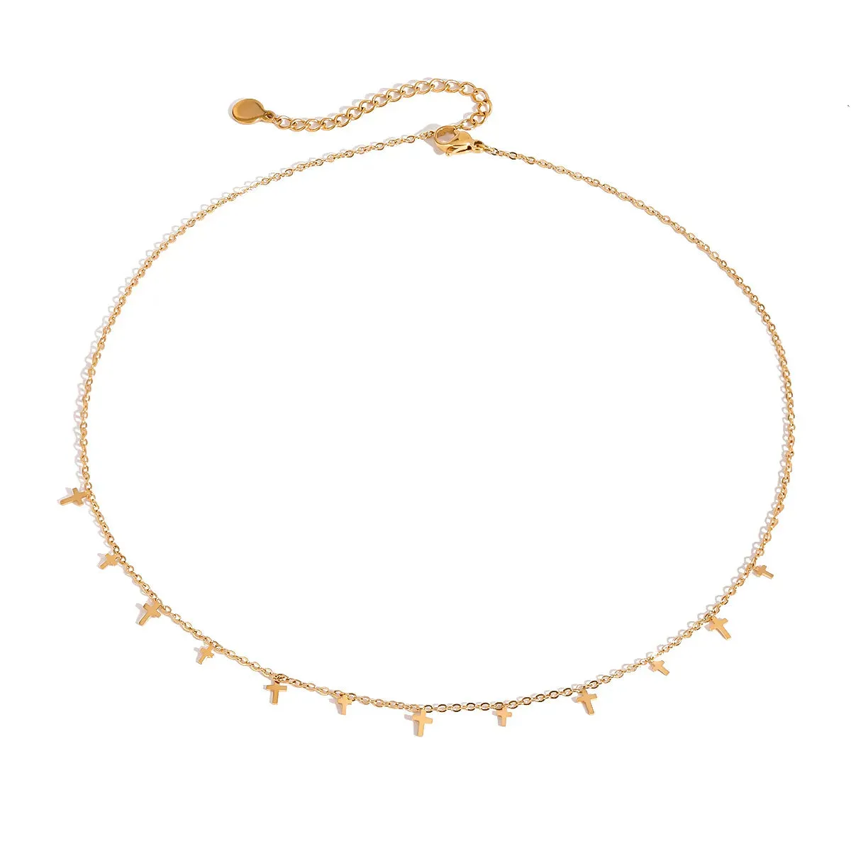 18K Gold-Plated Cross Necklace sold by Gigi Laurent product image thumbnail 5