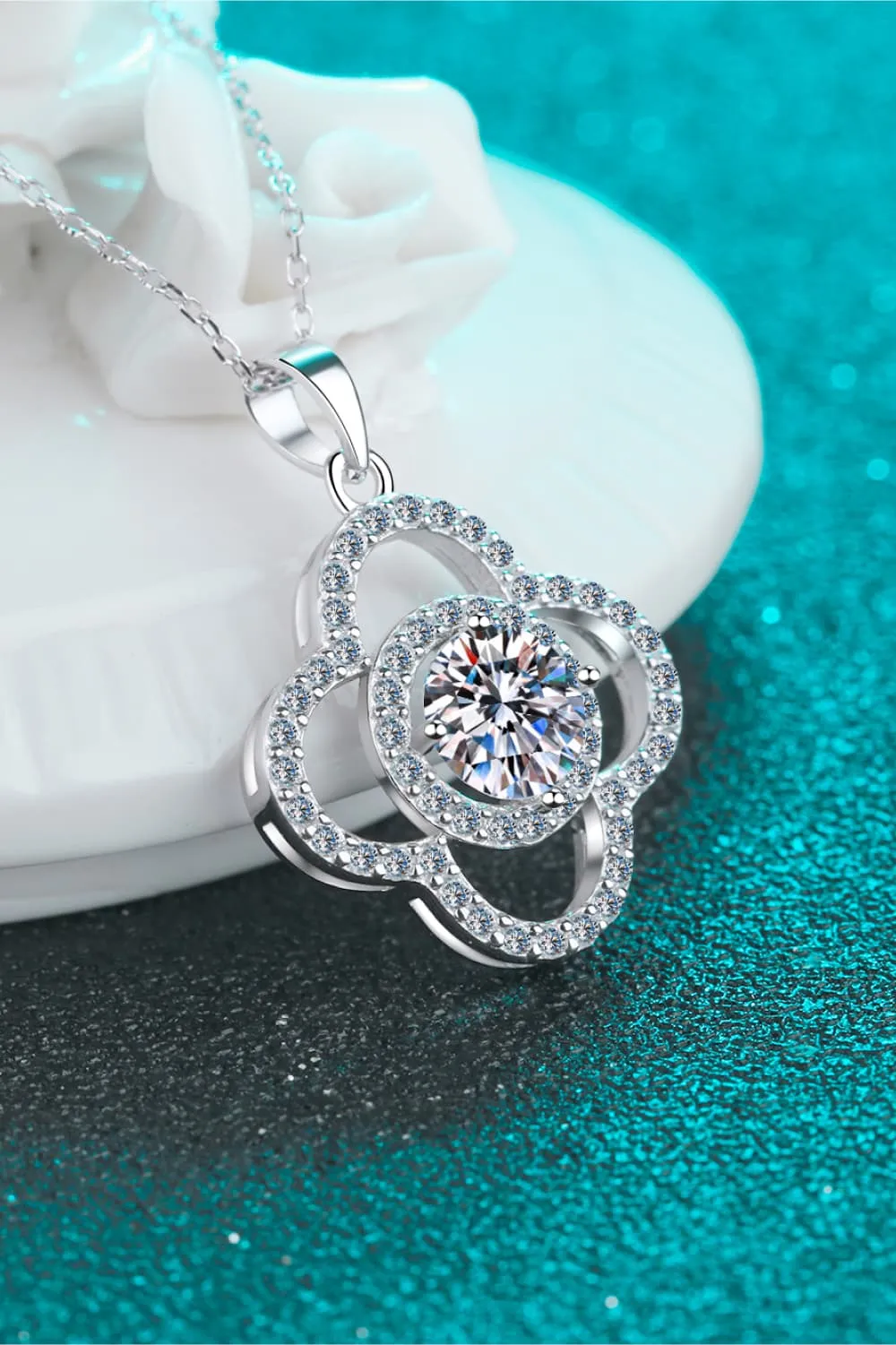 1 Carat Moissanite 925 Sterling Silver Necklace sold by Gigi Laurent product image thumbnail 2