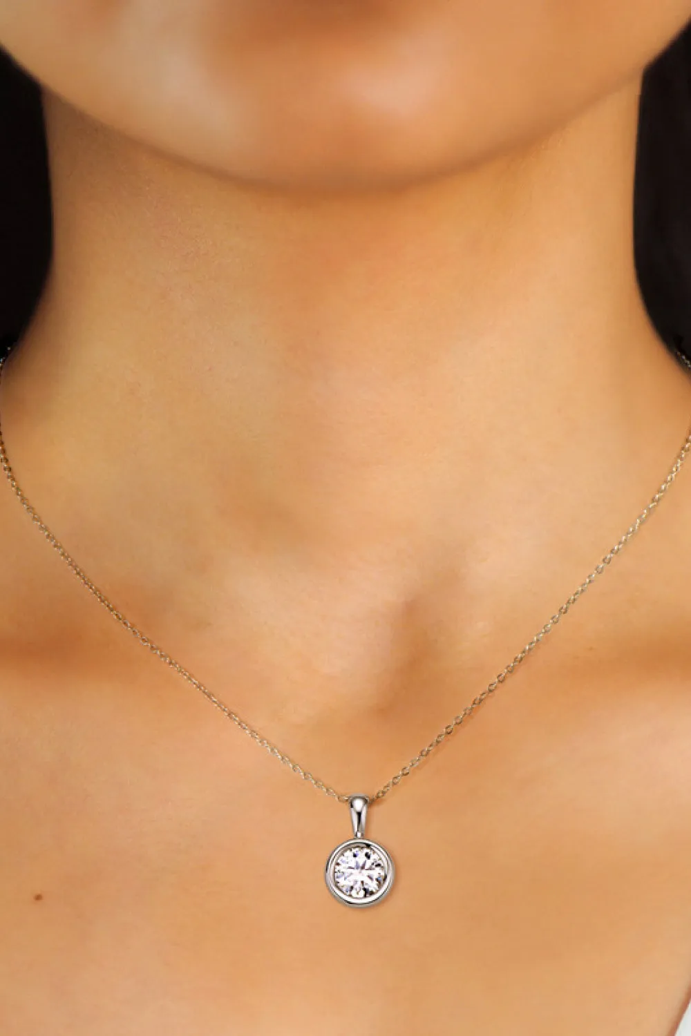 2 Carat Moissanite 925 Sterling Silver Necklace sold by Gigi Laurent product image thumbnail 4