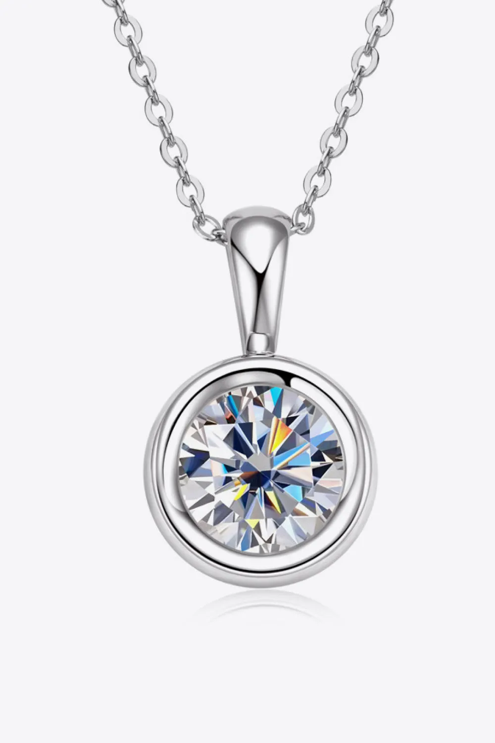 2 Carat Moissanite 925 Sterling Silver Necklace sold by Gigi Laurent