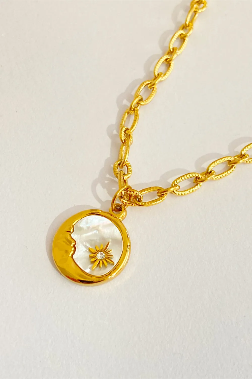 Round Pendant Stainless Steel Necklace sold by Gigi Laurent product image thumbnail 5