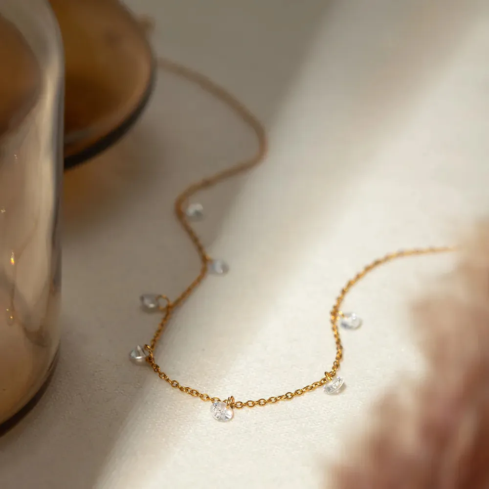 Stainless Steel Rhinestone Pendant Necklace sold by Gigi Laurent product image thumbnail 4