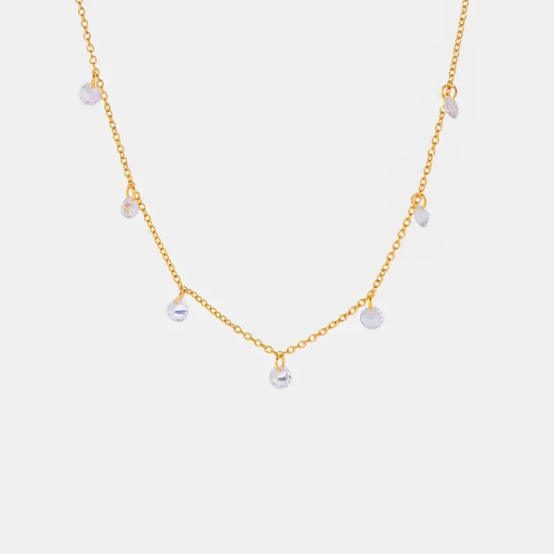 Stainless Steel Rhinestone Pendant Necklace sold by Gigi Laurent