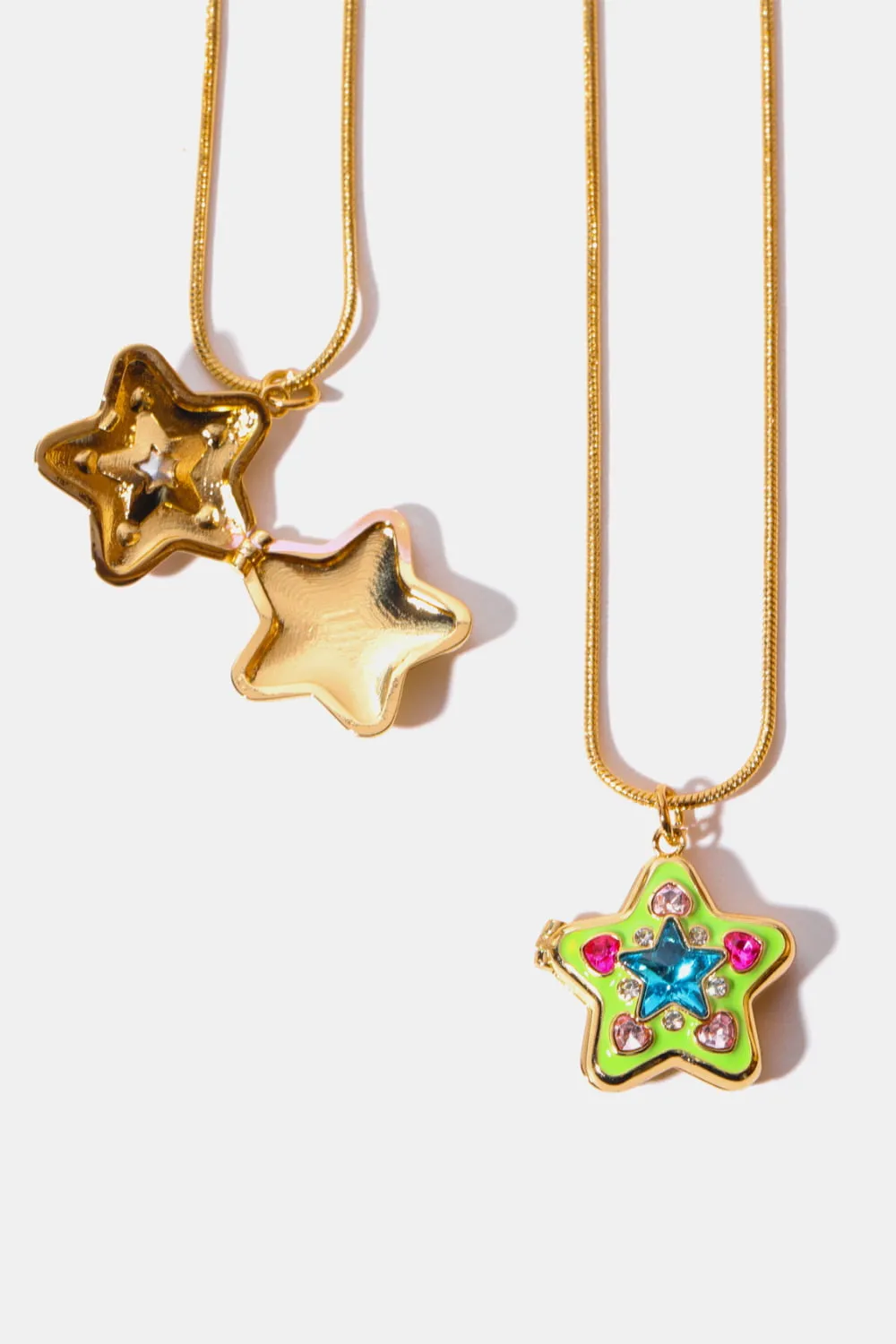 Rhinestone Decor Star Box Pendant Necklace sold by Gigi Laurent product image thumbnail 5