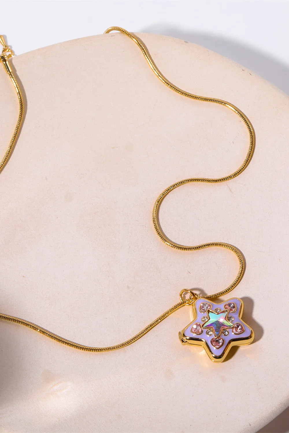 Rhinestone Decor Star Box Pendant Necklace sold by Gigi Laurent product image thumbnail 4