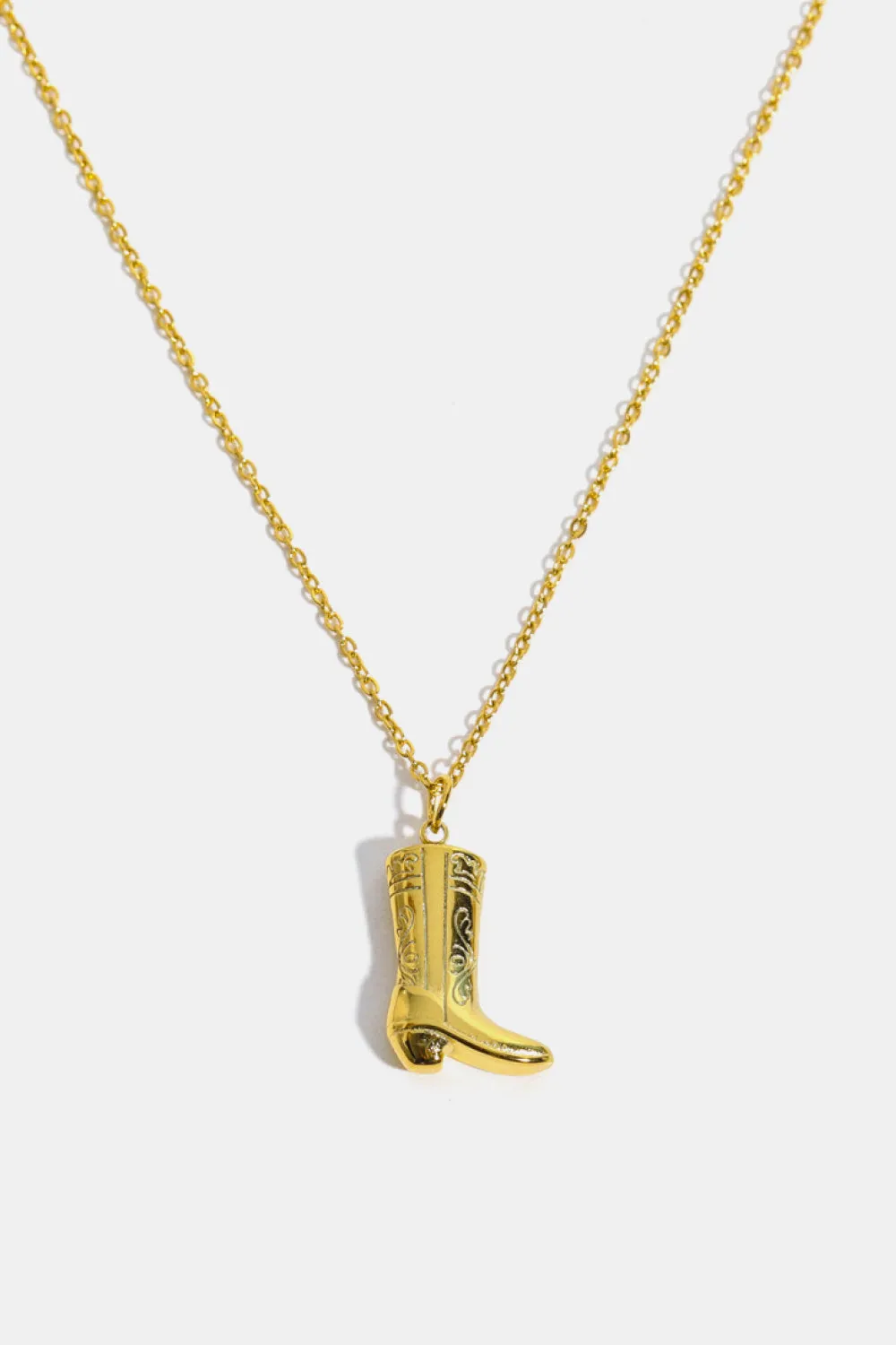 Cowboy Boot Pendant Stainless Steel Necklace sold by Gigi Laurent product image thumbnail 2