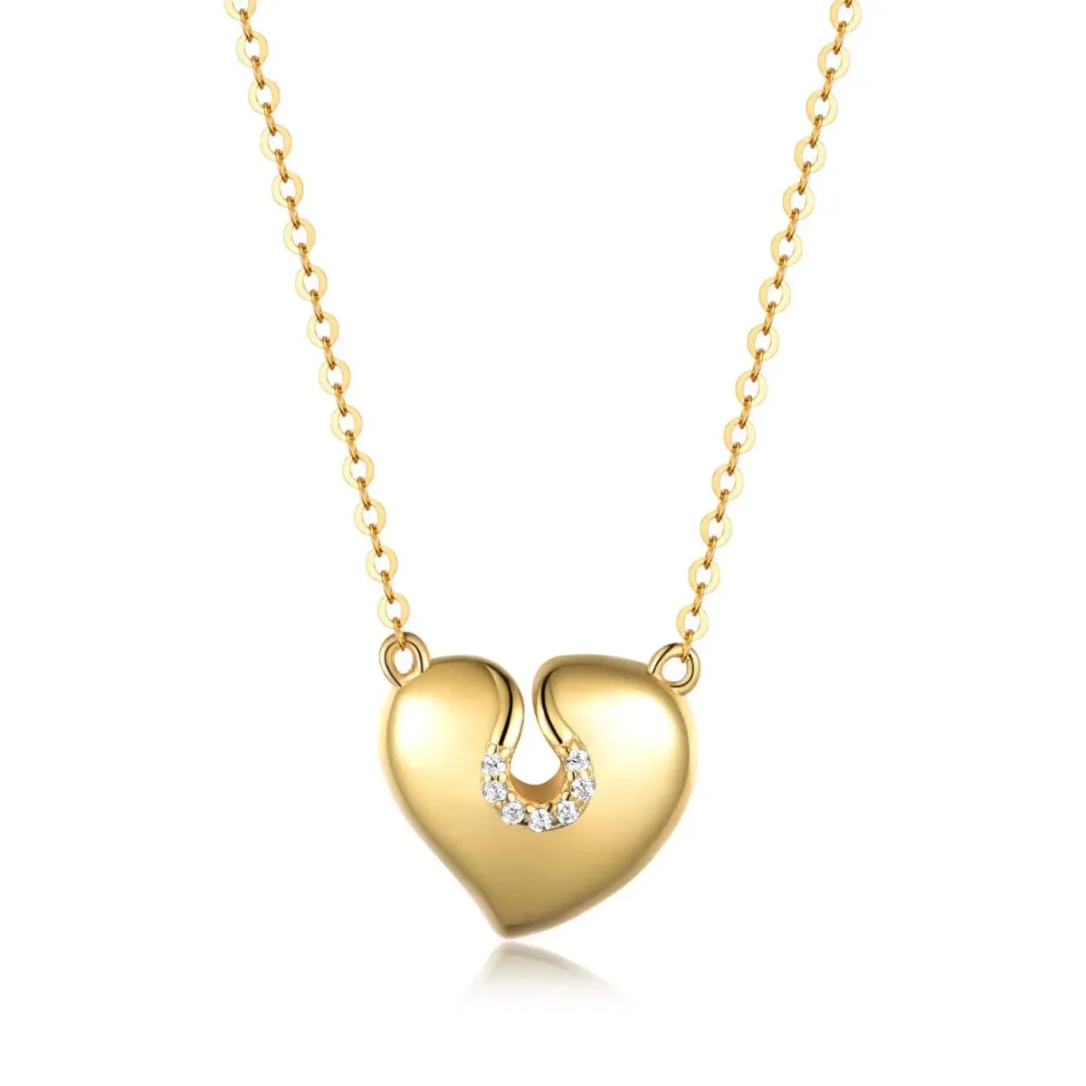 Moissanite 925 Sterling Silver Heart Necklace sold by Gigi Laurent product image thumbnail 3