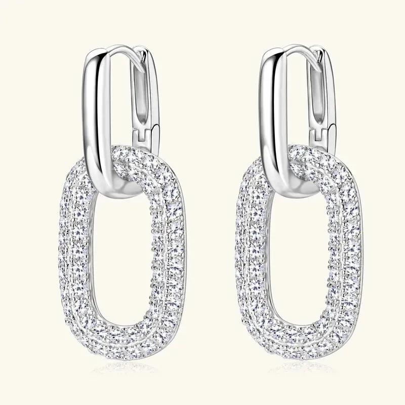 2.16 Carat Moissanite 925 Sterling Silver Earrings sold by Gigi Laurent
