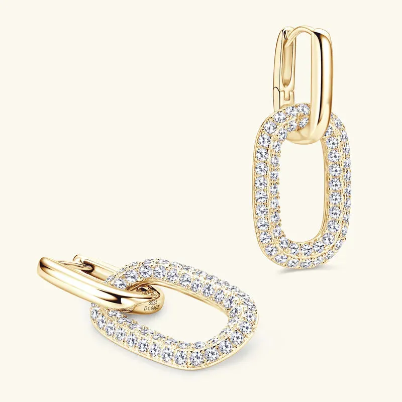 2.16 Carat Moissanite 925 Sterling Silver Earrings sold by Gigi Laurent product image thumbnail 3
