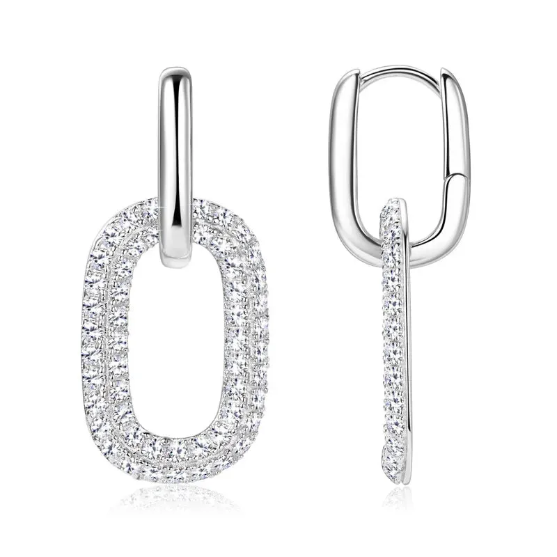 2.16 Carat Moissanite 925 Sterling Silver Earrings sold by Gigi Laurent product image thumbnail 5