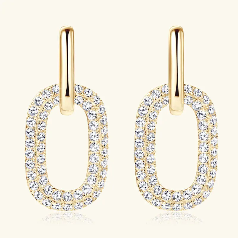 2.16 Carat Moissanite 925 Sterling Silver Earrings sold by Gigi Laurent product image thumbnail 2