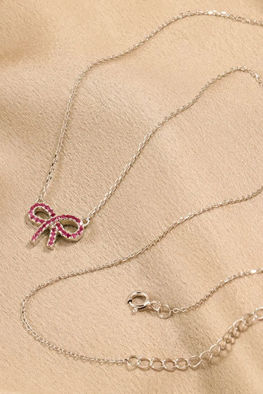 925 Sterling Silver Bow Necklace sold by Gigi Laurent product image thumbnail 3