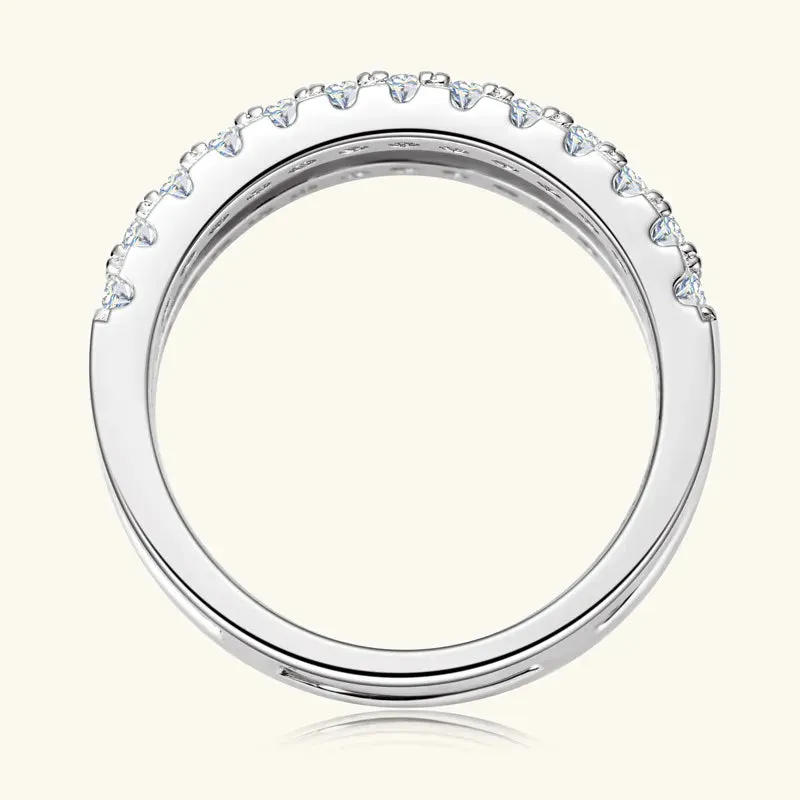 925 Sterling Silver Moissanite Double Layered Ring sold by Gigi Laurent product image thumbnail 3
