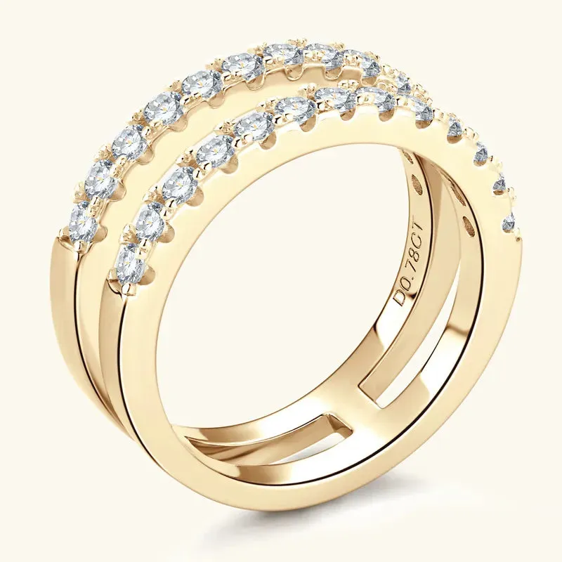 925 Sterling Silver Moissanite Double Layered Ring sold by Gigi Laurent product image thumbnail 2