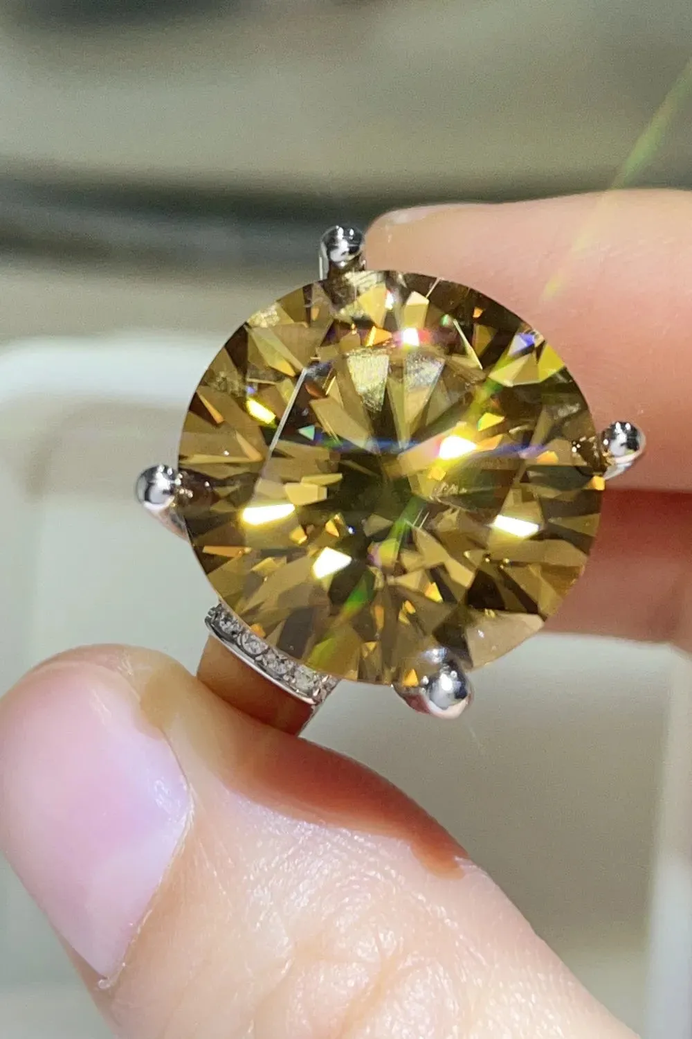 20 Carat Moissanite 925 Sterling Silver Ring sold by Gigi Laurent product image thumbnail 3