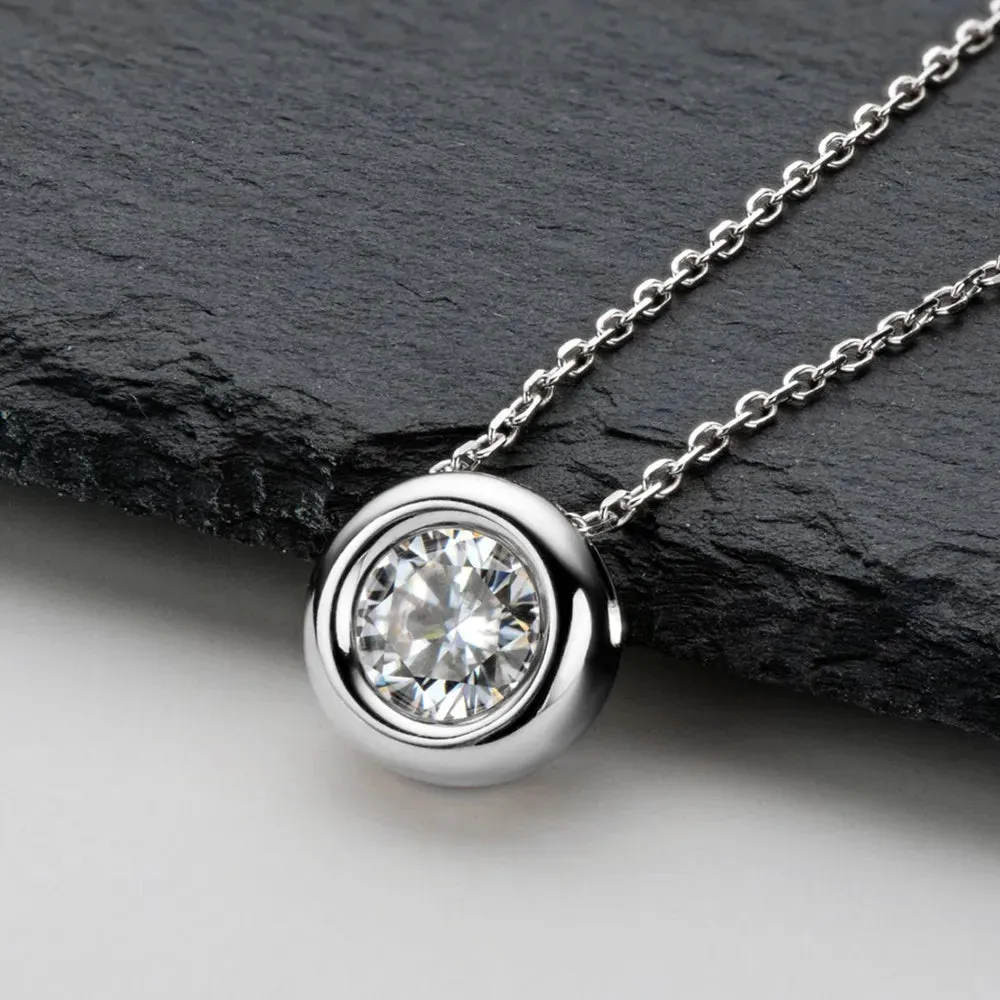 1 Carat Moissanite 925 Sterling Silver Necklace sold by Gigi Laurent product image thumbnail 2