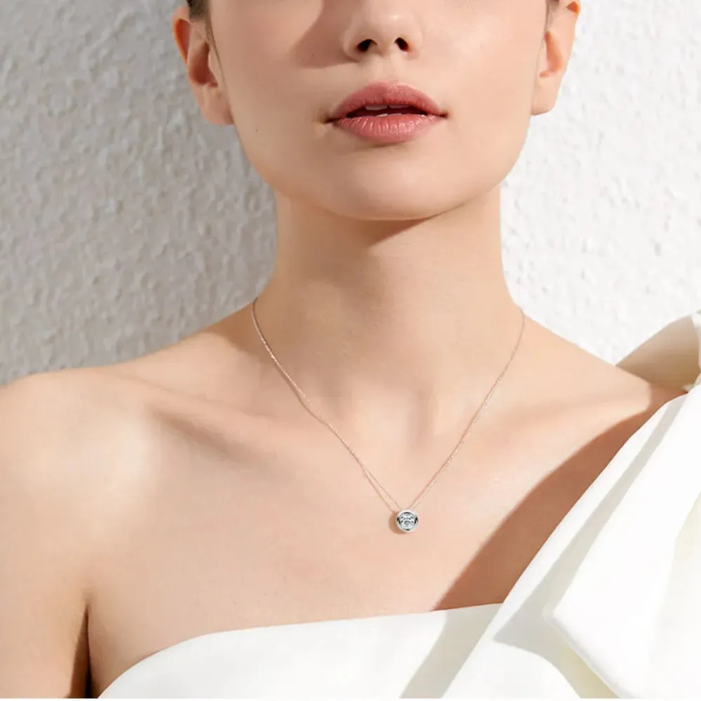 1 Carat Moissanite 925 Sterling Silver Necklace sold by Gigi Laurent product image thumbnail 3