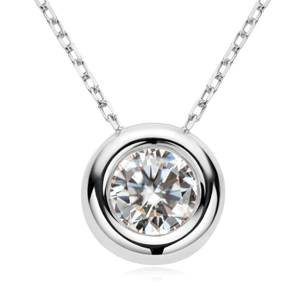 1 Carat Moissanite 925 Sterling Silver Necklace sold by Gigi Laurent product image thumbnail 4