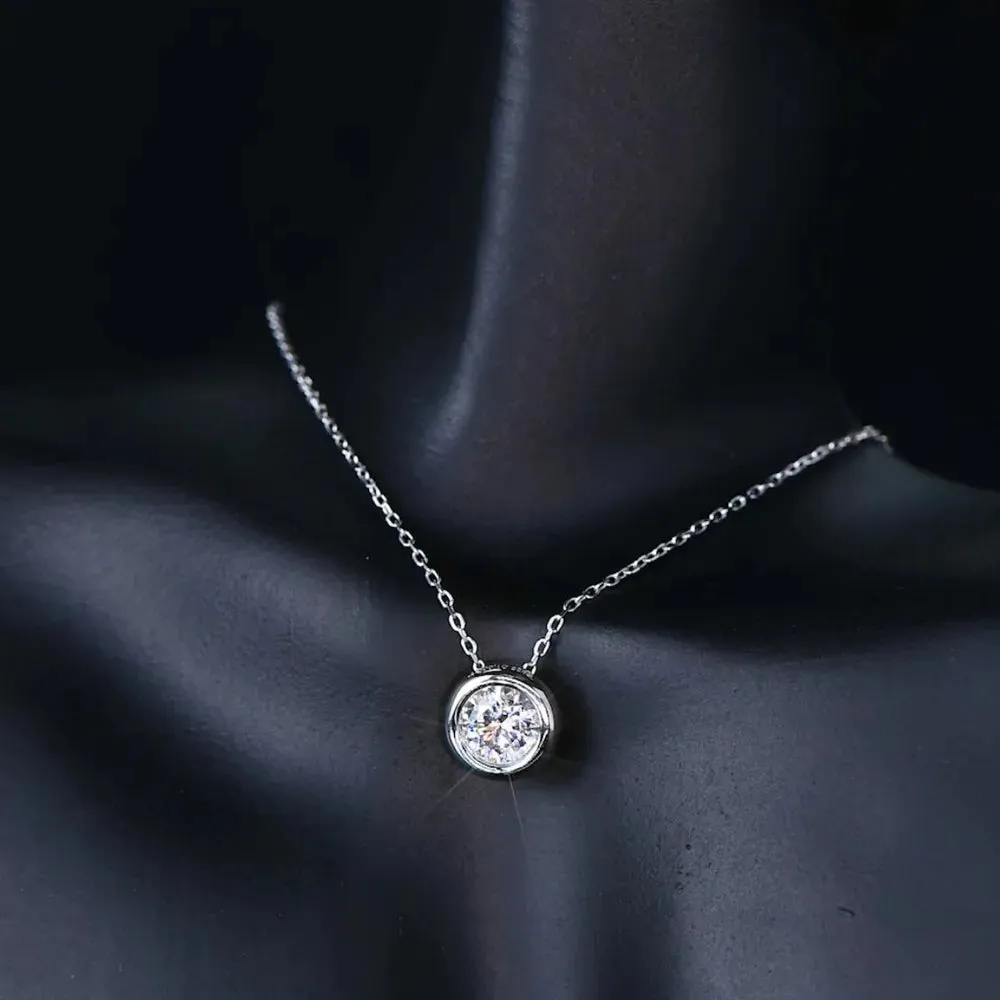 1 Carat Moissanite 925 Sterling Silver Necklace sold by Gigi Laurent