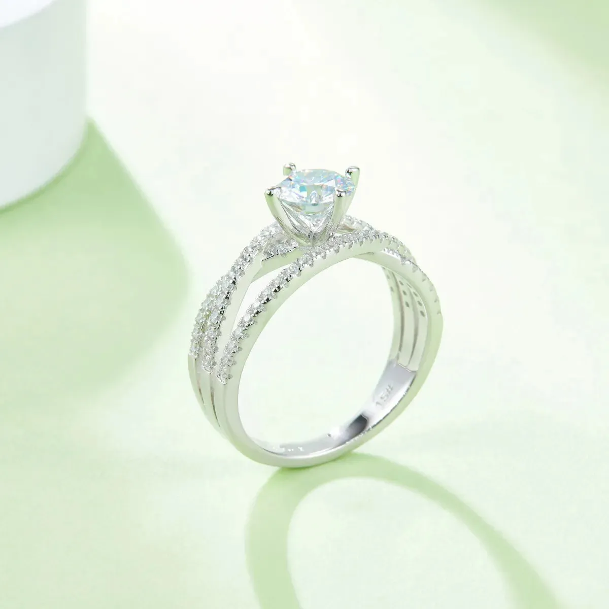 1 Carat Moissanite 925 Sterling Silver Ring sold by Gigi Laurent product image thumbnail 2