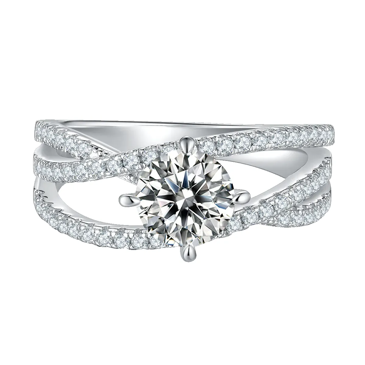 1 Carat Moissanite 925 Sterling Silver Ring sold by Gigi Laurent product image thumbnail 4
