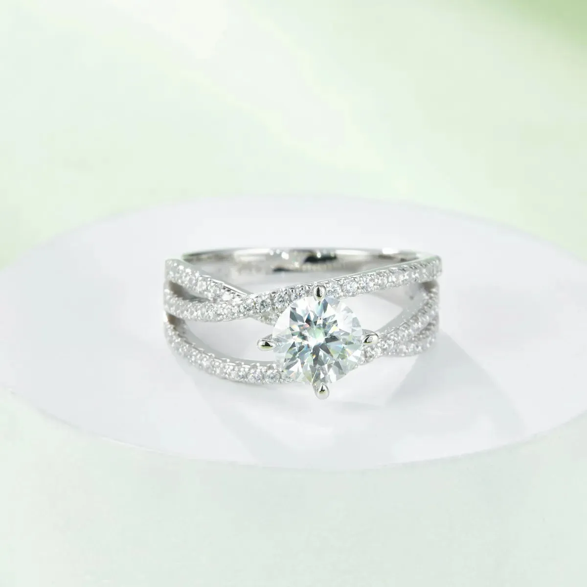 1 Carat Moissanite 925 Sterling Silver Ring sold by Gigi Laurent product image thumbnail 3