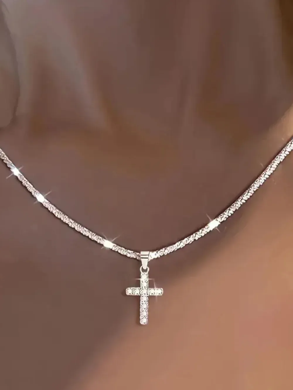 925 Sterling Silver Cross Necklace sold by Gigi Laurent product image thumbnail 2