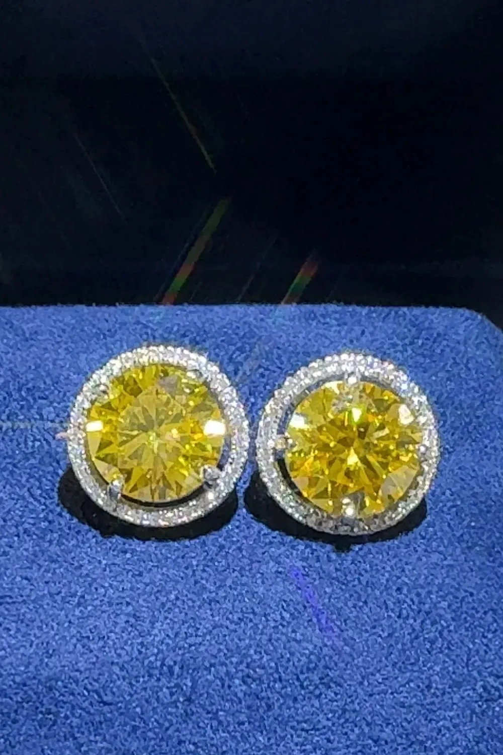 4 Carat Moissanite 925 Sterling Silver Earrings sold by Gigi Laurent