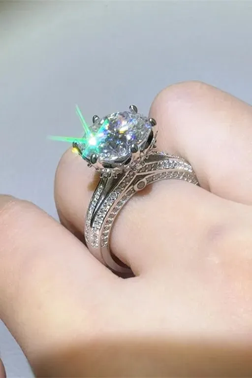 5 Carat Moissanite 925 Sterling Silver Ring sold by Gigi Laurent product image thumbnail 3