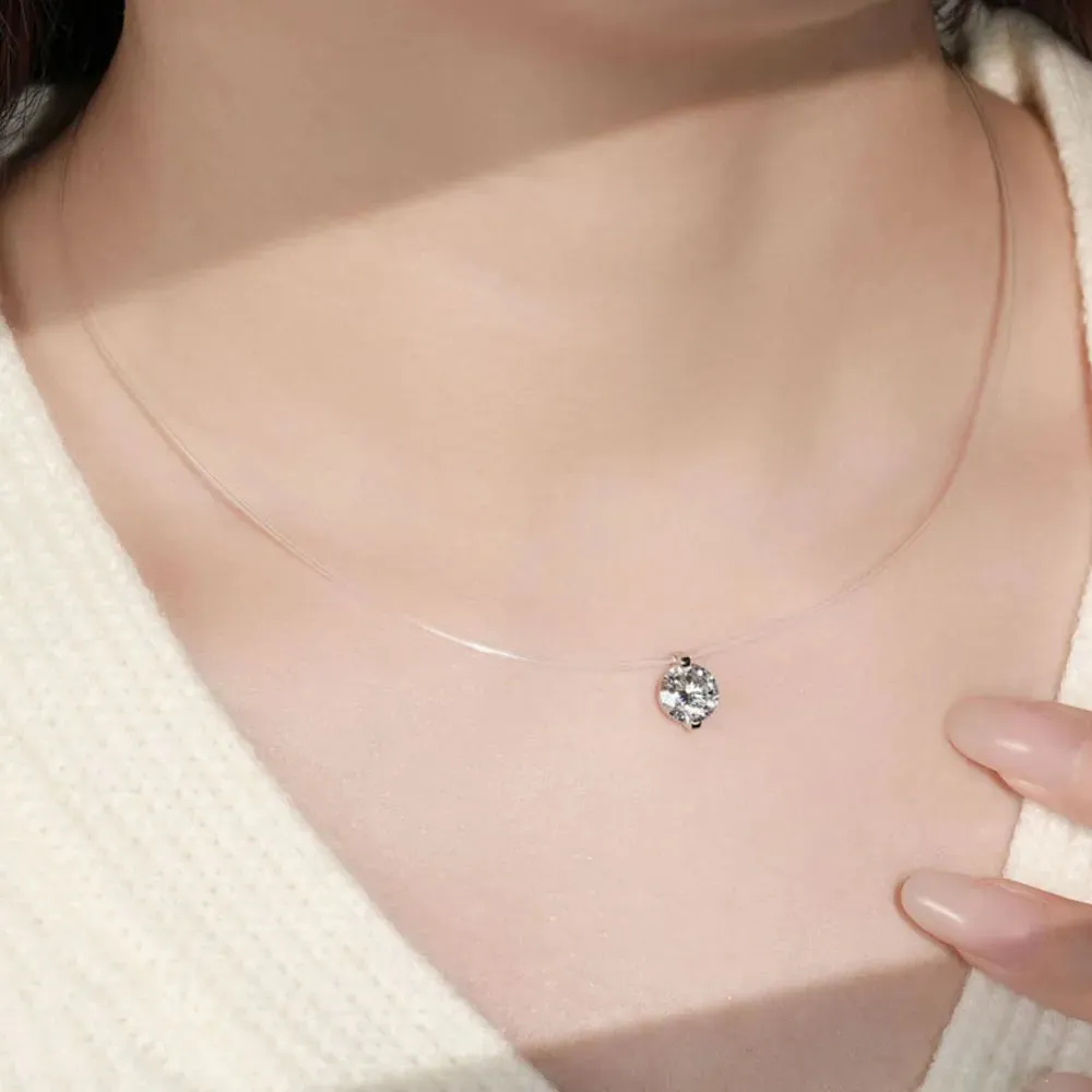 1 Carat Moissanite 925 Sterling Silver Necklace sold by Gigi Laurent product image thumbnail 2
