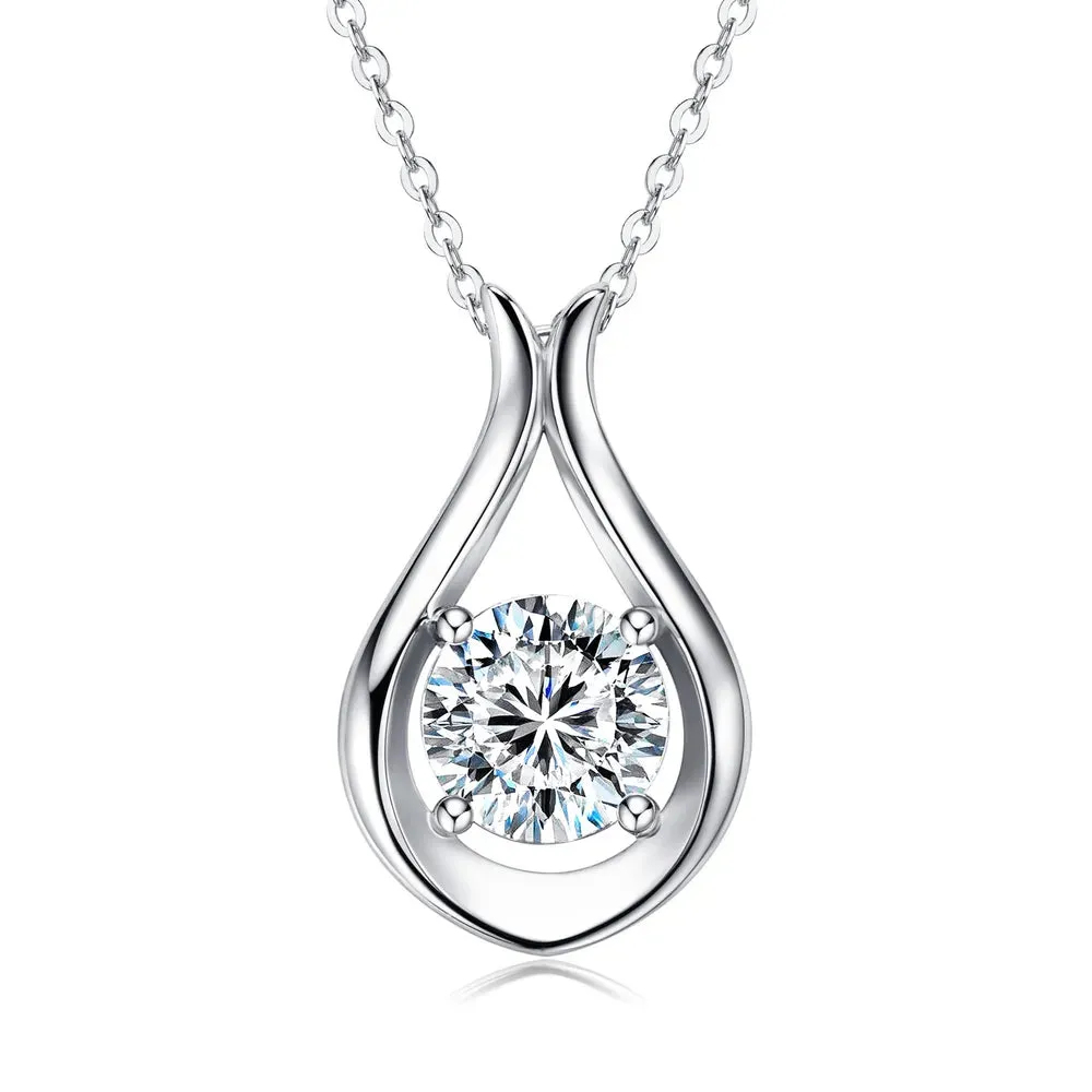 2 Carat Moissanite 925 Sterling Silver Pendant Necklace sold by Gigi Laurent product image thumbnail 5