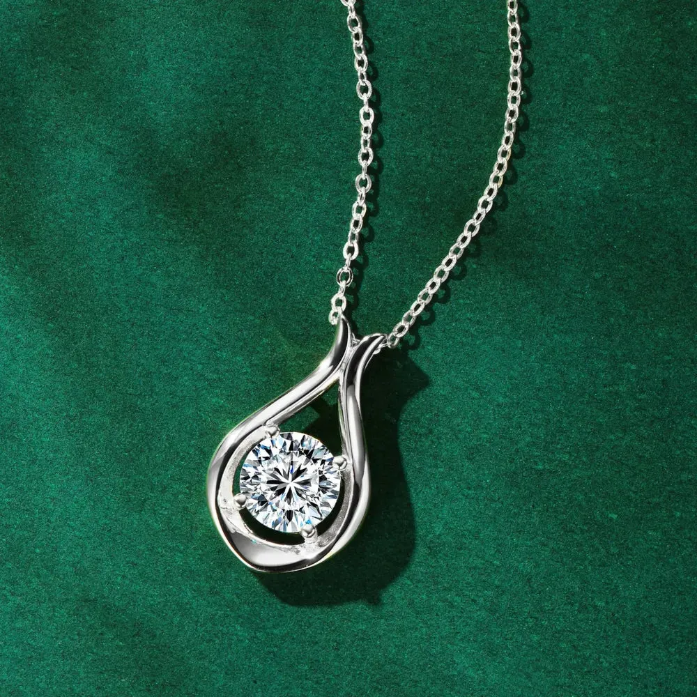 2 Carat Moissanite 925 Sterling Silver Pendant Necklace sold by Gigi Laurent product image thumbnail 4