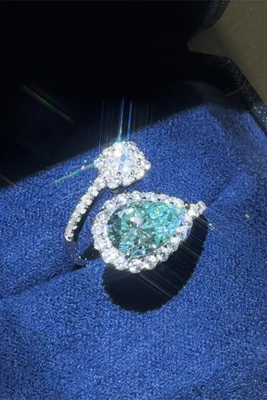 2 Carat Moissanite 925 Sterling Silver Bypass Ring sold by Gigi Laurent