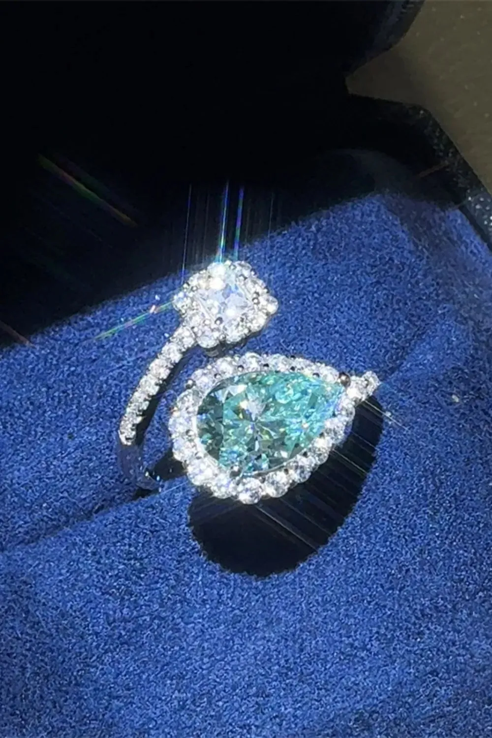 2 Carat Moissanite 925 Sterling Silver Bypass Ring sold by Gigi Laurent