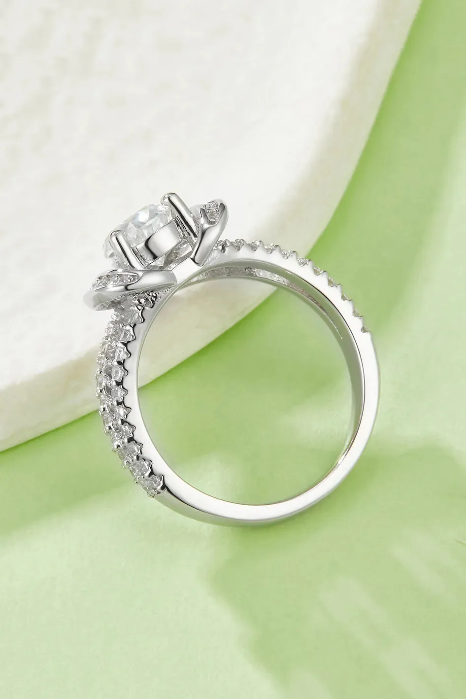 1 Carat Moissanite 925 Sterling Silver Heart Ring sold by Gigi Laurent product image thumbnail 3