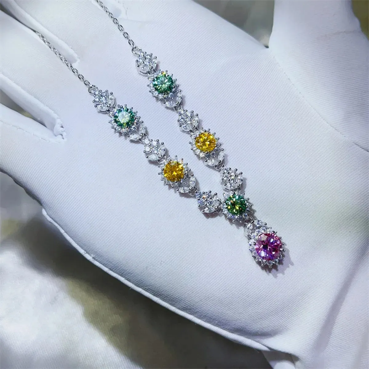 3.5 Carat Moissanite 925 Sterling Silver Necklace sold by Gigi Laurent product image thumbnail 3