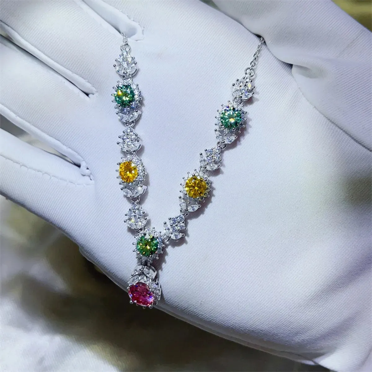 3.5 Carat Moissanite 925 Sterling Silver Necklace sold by Gigi Laurent product image thumbnail 2