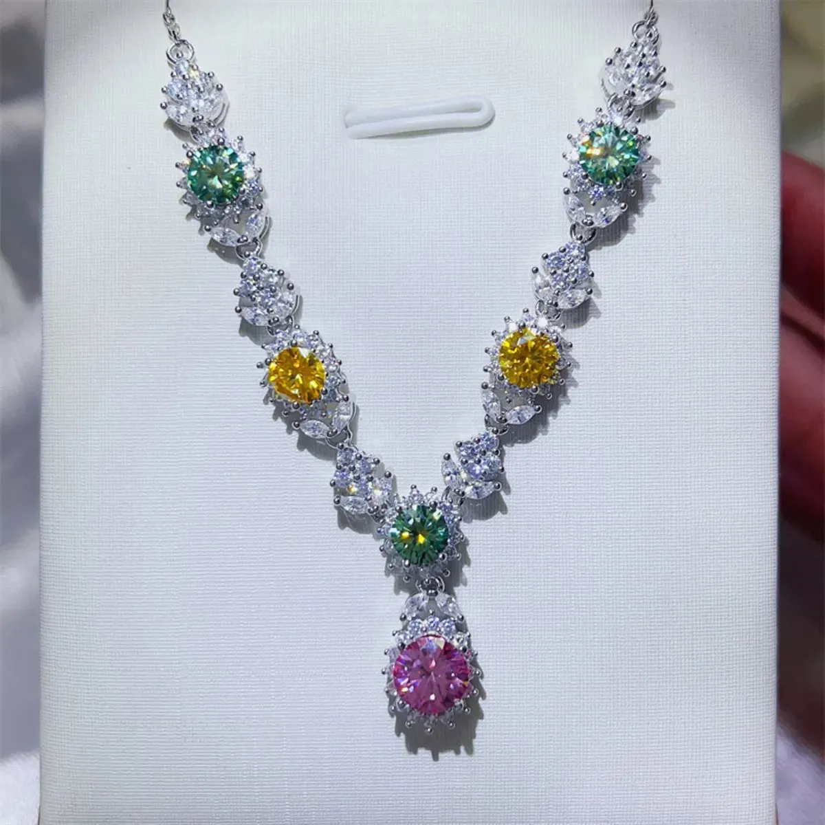 3.5 Carat Moissanite 925 Sterling Silver Necklace sold by Gigi Laurent product image thumbnail 4