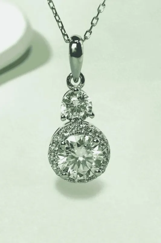 1 Carat Moissanite 925 Sterling Silver Pendant Necklace sold by Gigi Laurent