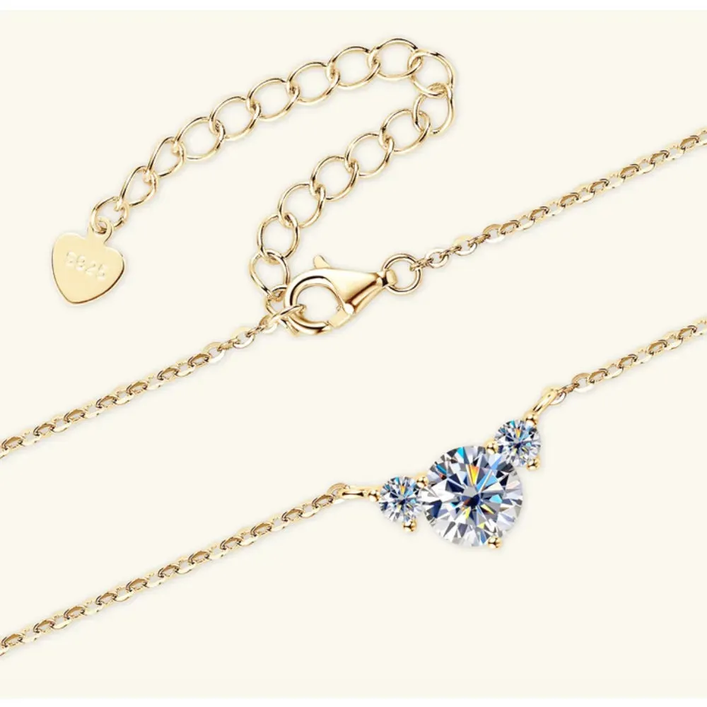 1.2 Carat Moissanite 925 Sterling Silver Necklace sold by Gigi Laurent product image thumbnail 3