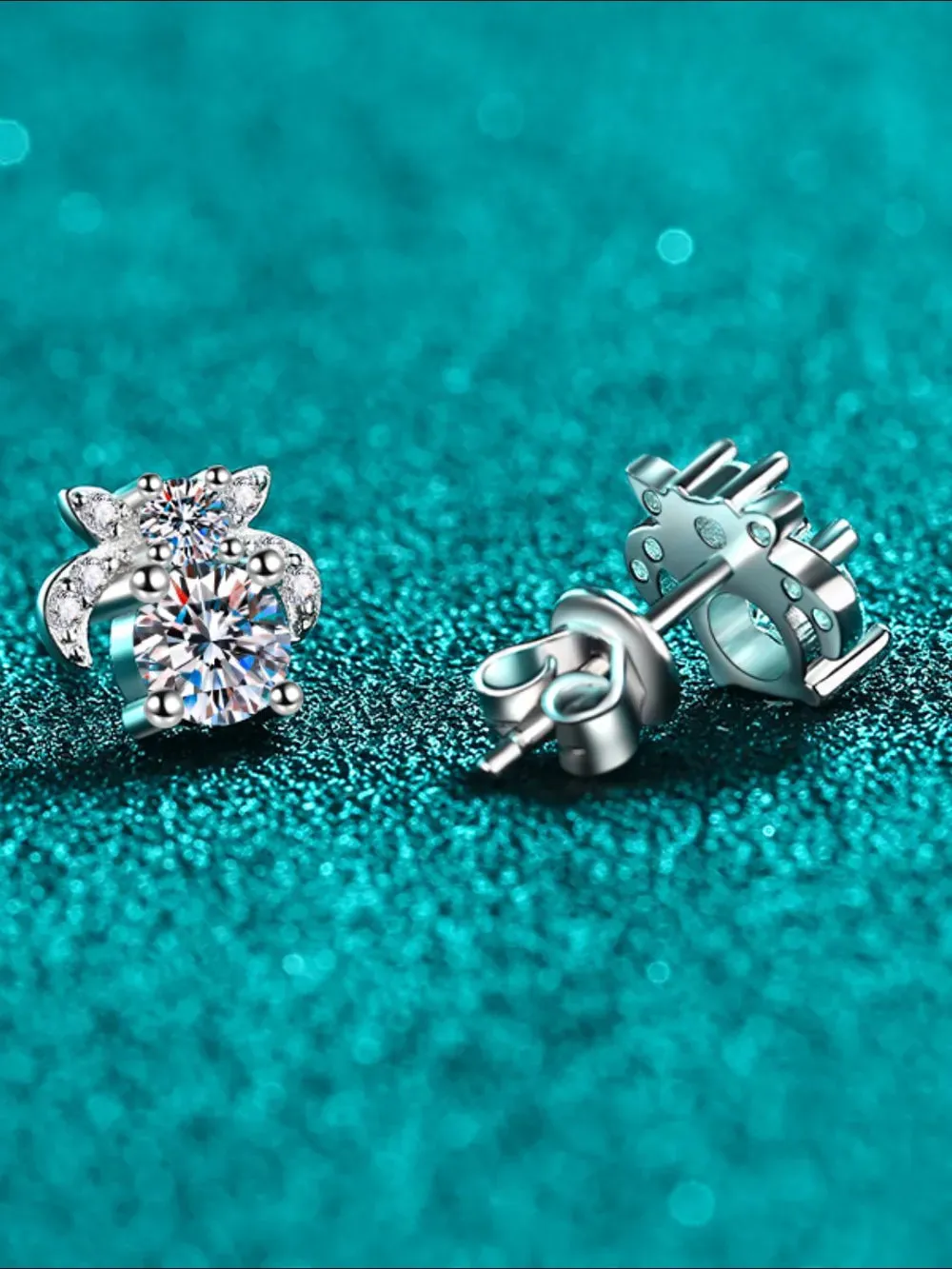 1 Carat Moissanite 925 Sterling Silver Stud Earrings sold by Gigi Laurent product image thumbnail 5