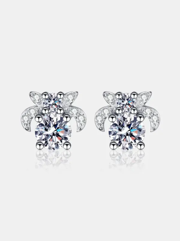 1 Carat Moissanite 925 Sterling Silver Stud Earrings sold by Gigi Laurent