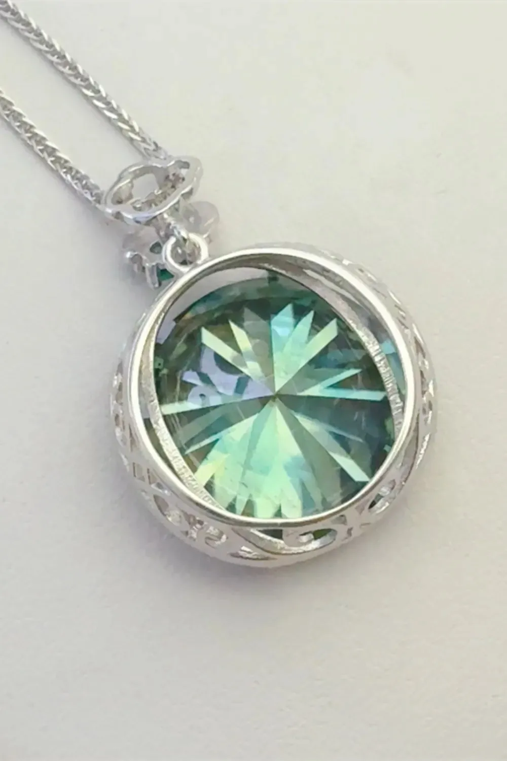 20 Carat Moissanite 925 Sterling Silver Pendant Necklace sold by Gigi Laurent product image thumbnail 2