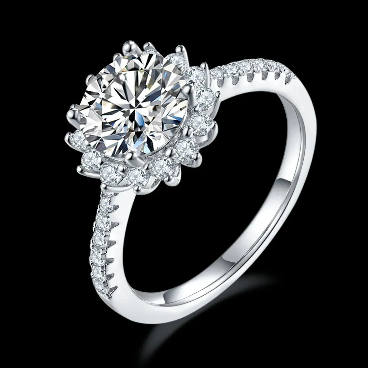 2 Carat Moissanite 925 Sterling Silver Ring sold by Gigi Laurent product image thumbnail 5