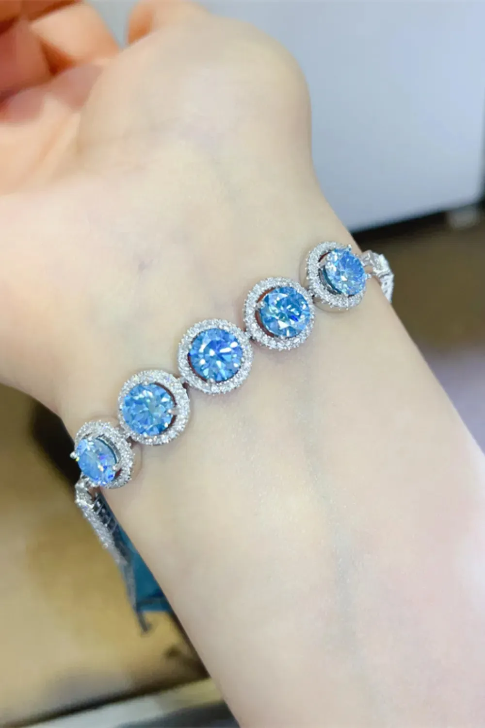 5 Carat Moissanite 925 Sterling Silver Bracelet sold by Gigi Laurent