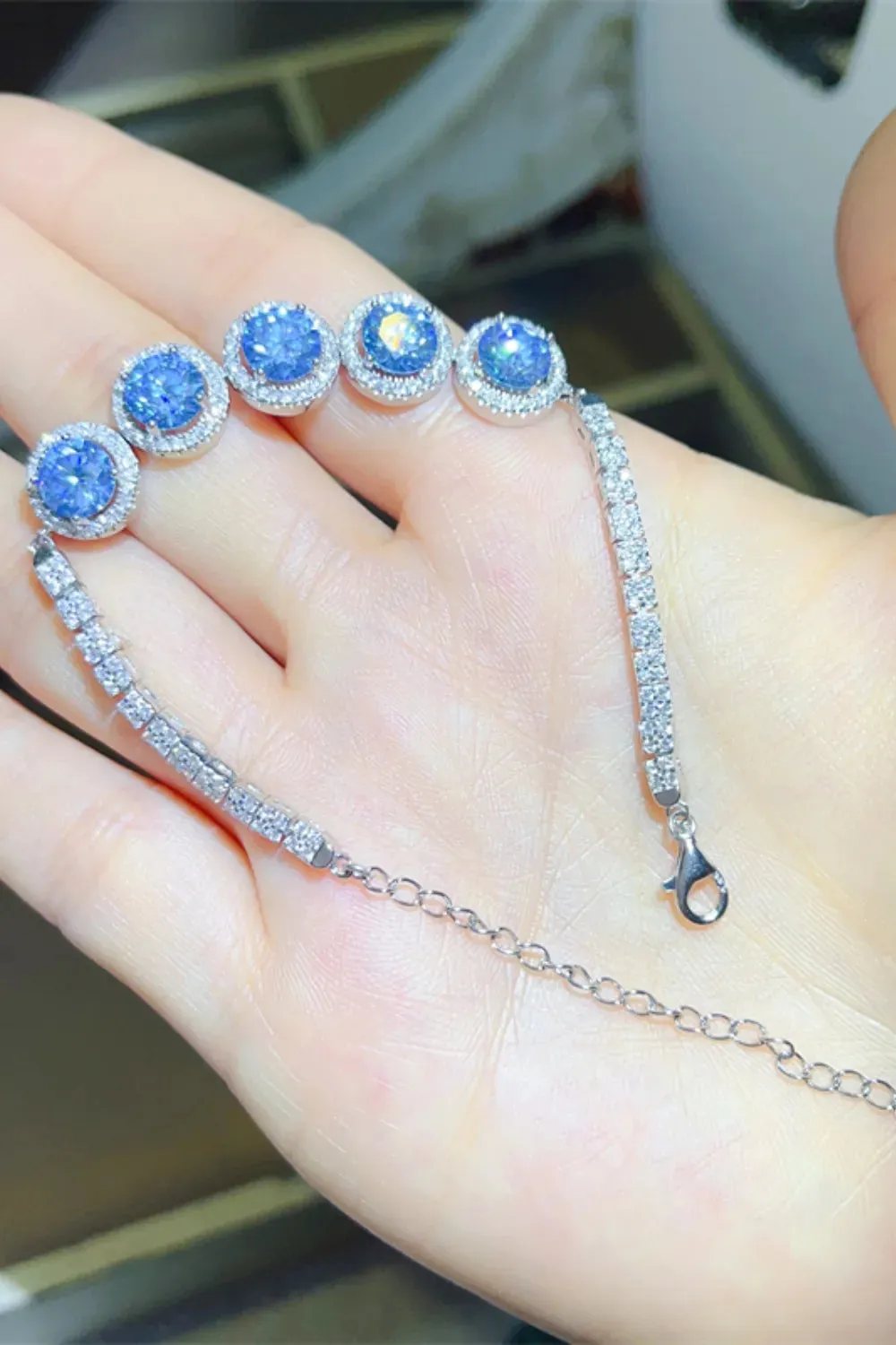 5 Carat Moissanite 925 Sterling Silver Bracelet sold by Gigi Laurent product image thumbnail 3