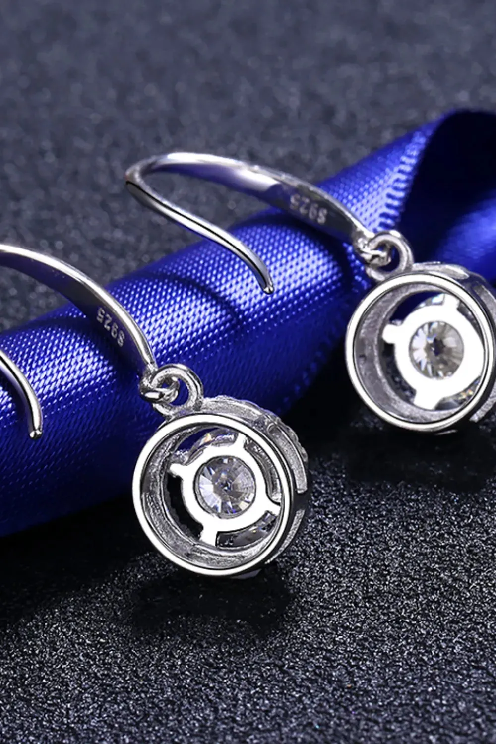 1 Carat Moissanite 925 Sterling Silver Drop Earrings sold by Gigi Laurent product image thumbnail 3