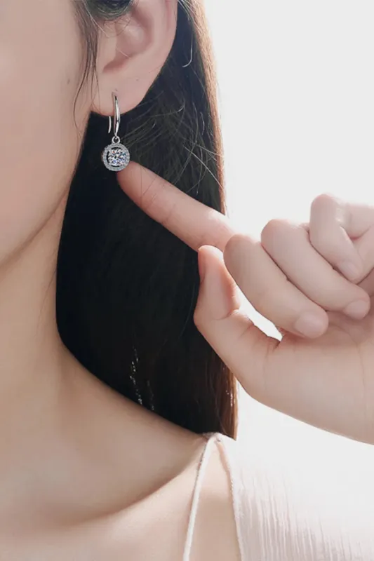 1 Carat Moissanite 925 Sterling Silver Drop Earrings sold by Gigi Laurent